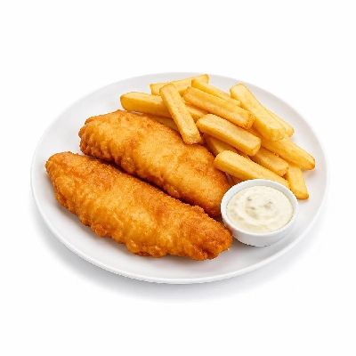 Yard House Seafoods Fish and Chips (1 Serving) with Tartar Sauce