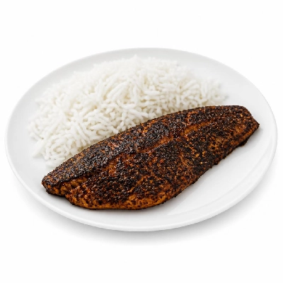 Yard House Seafoods Fresh Island Fish Blackened (1 Serving) with Jasmine Rice