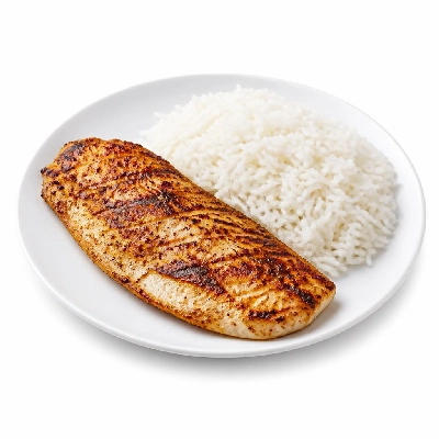 Yard House Seafoods Fresh Island Fish Grilled (1 Serving) with Jasmine Rice