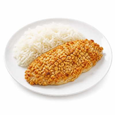 Yard House Seafoods Fresh Island Fish Macadamia Nut Crusted (1 Serving) with Jasmine Rice