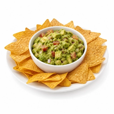 Yard House Snacks Guacamole (1 Serving) with Nacho Chips