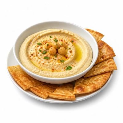 Yard House Snacks Hummus (1 Serving) with Crispy Flat Bread