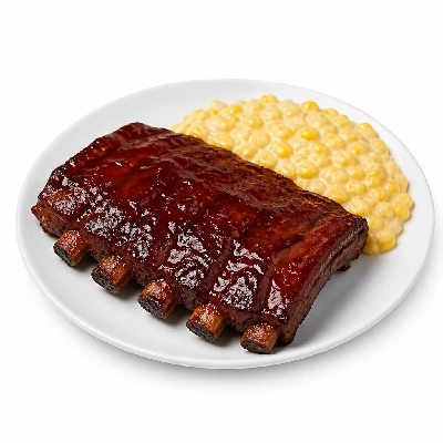 Yard House St Louis Style BBQ Ribs (1 Serving) with Creamed Corn
