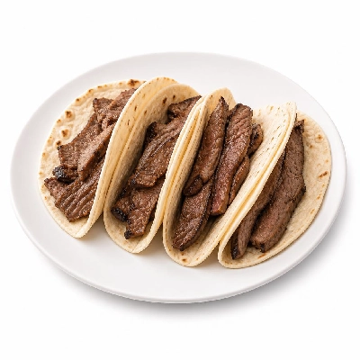 Yard House Street Tacos Asada with Flour Tortillas Three (3 Tacos) with Spicy Rice