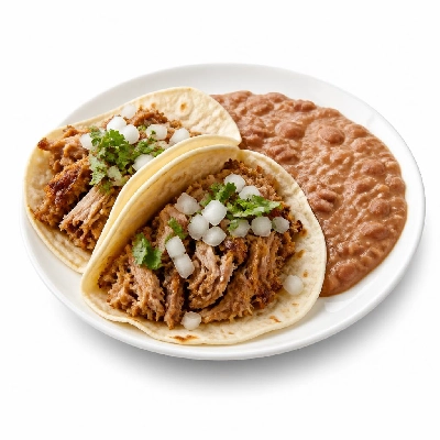 Yard House Street Tacos Carnitas with Flour Tortillas Two (2 Tacos) Pinto Bean Casserole