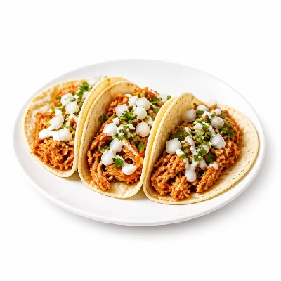 Yard House Street Tacos Chicken Tinga with Flour Tortillas Three