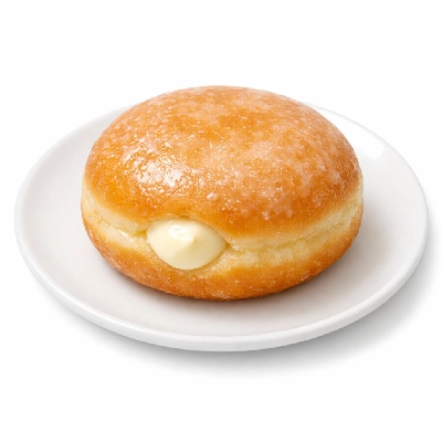 Yeast doughnut with creme filling