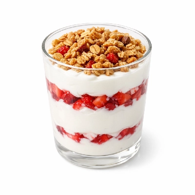 Yogurt parfait lowfat with fruit and granola
