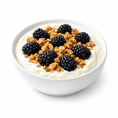 Yogurt with Granola & Blackberries