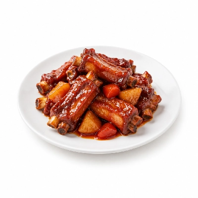Zippy's Hawaiian Plate Combo with Sweet Sour Spareribs