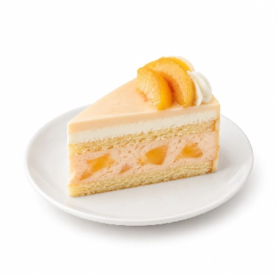 Zippy's Peach Bavarian Cake Slice 8 Inch