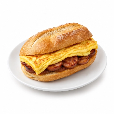 Zippy's Portuguese Sausage Omelette Sandwich