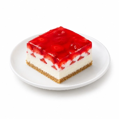 Zippy's Strawberry Gelatin Cream Cheese Square