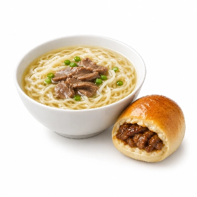 Zippy's Super Zip Deal #2: Saimin Teri Beef Bun Large Drink