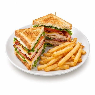 Zippy's Super Zip Deal #4: Clubhouse Sandwich French Fries Large Drink