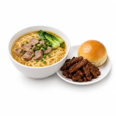 Zippy's Zip Deal #2: Saimin Teri Beef Bun Medium Drink