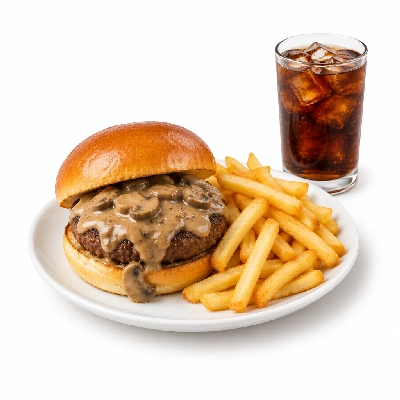 Zippy's Zip Deal #3: Mushroom Burger French Fries Medium Drink