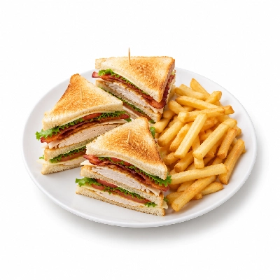 Zippy's Zip Deal #4: Clubhouse Sandwich French Fries Medium Drink
