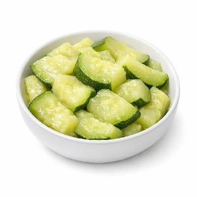 Zucchini boiled with salt