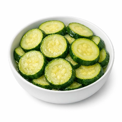 Zucchini boiled without salt