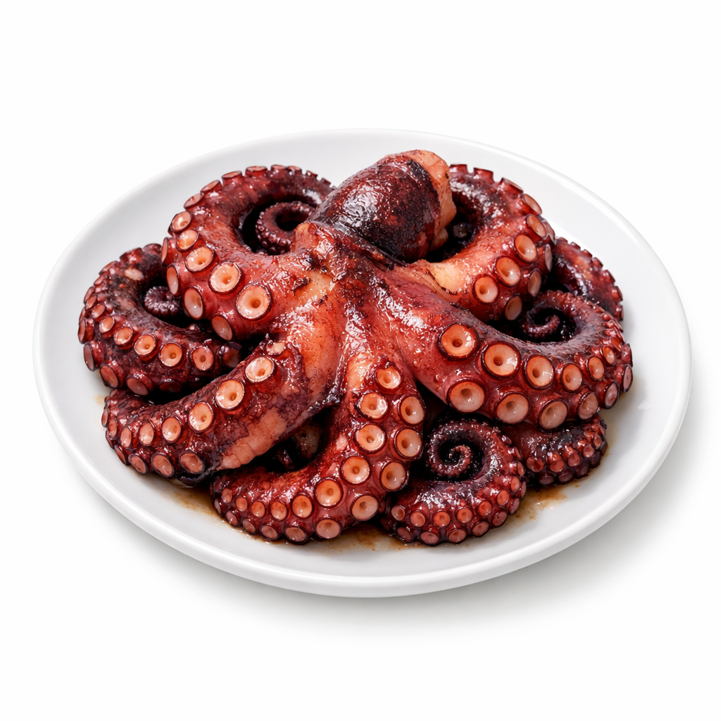 Boiled octopus