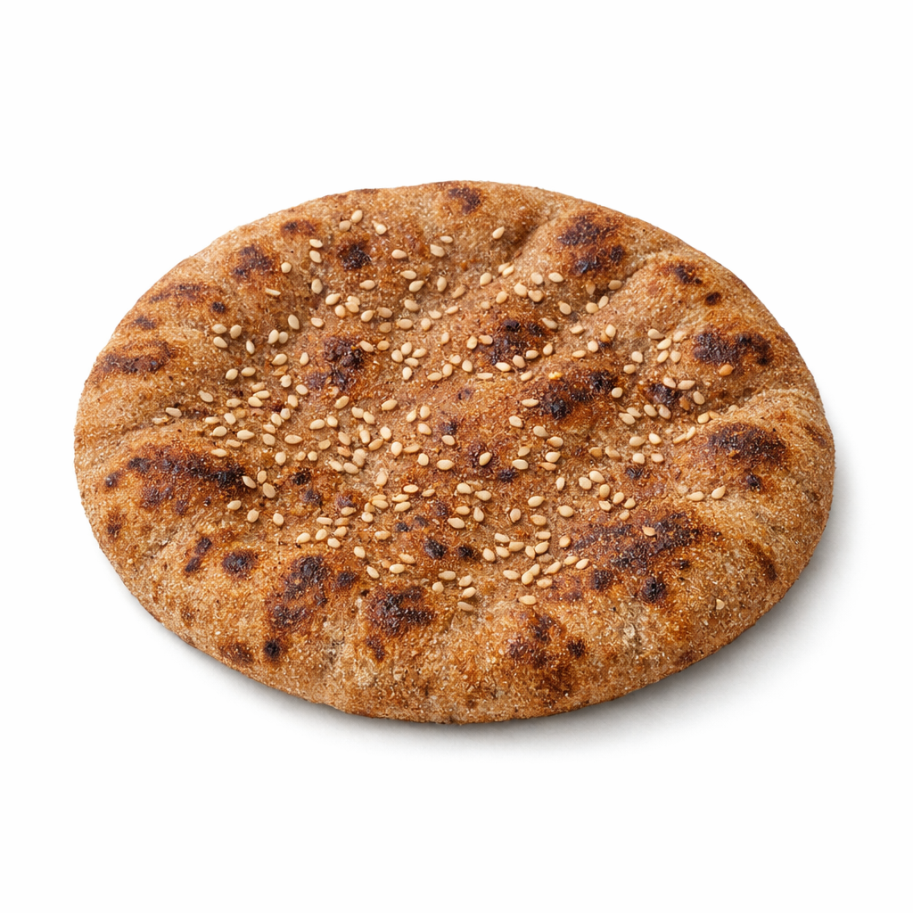 Khoubz (Brown Flat Breadwith Sesame Seeds UAE