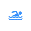 Blue swimming icon