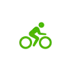 Green cycling icon