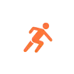 Orange jogging icon