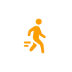 Yellow walking icon