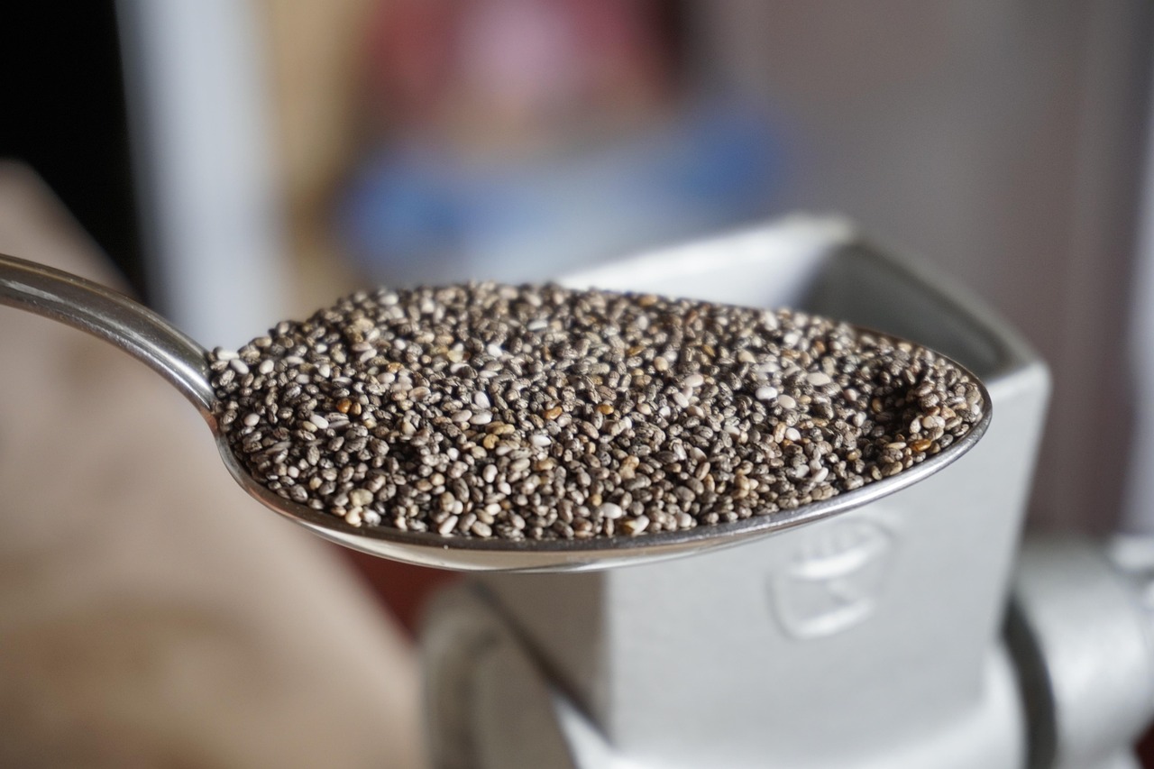 Chia seeds high in omega 3 fatty acids reduce inflammation and menstrual pain by lowering prostaglandin levels naturally