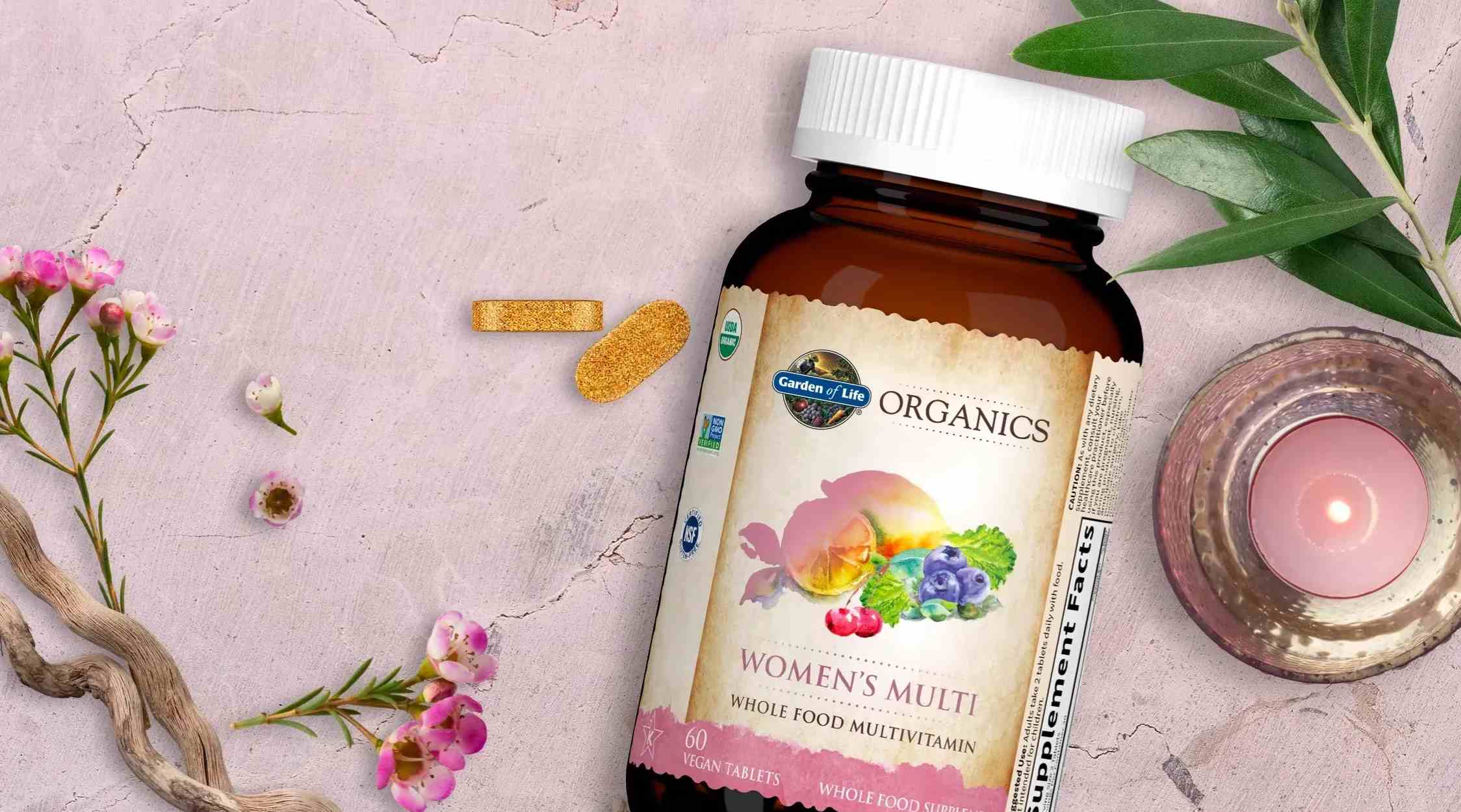 Garden of Life Women’s Multivitamin bottle for daily energy and immune support.