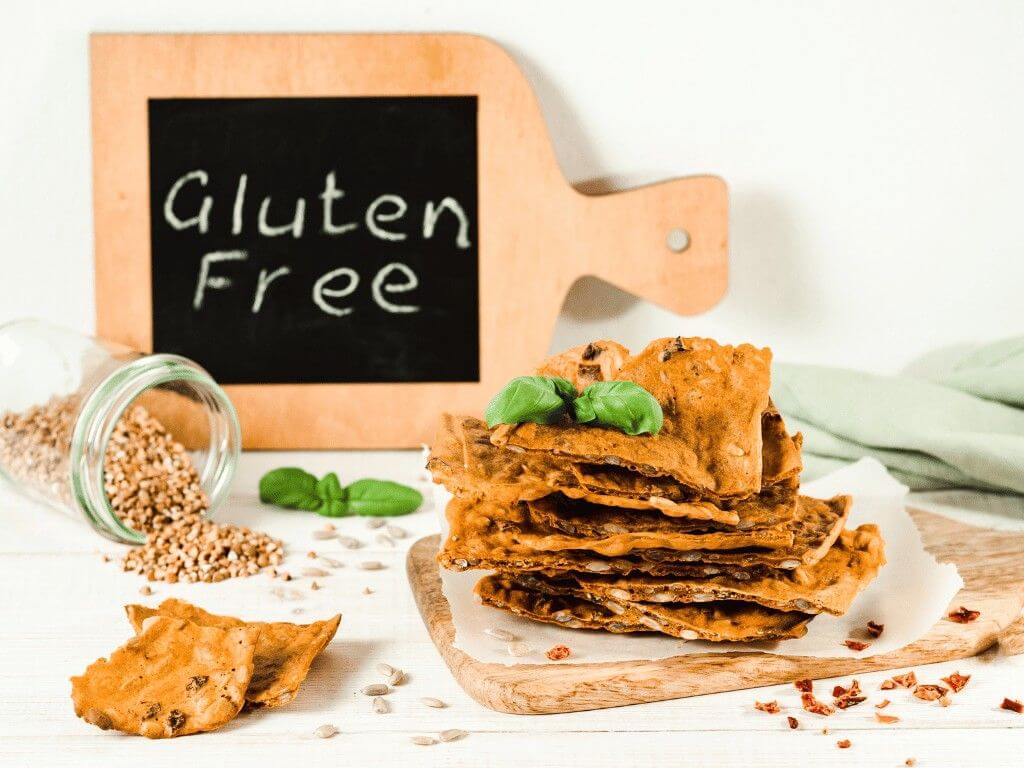 gluten free board with some gluten free snacks on the table