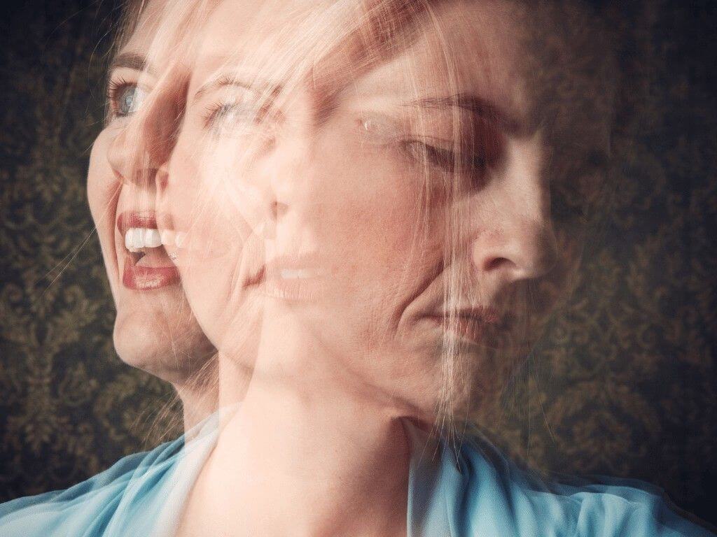 depiction of woman going through mood changes