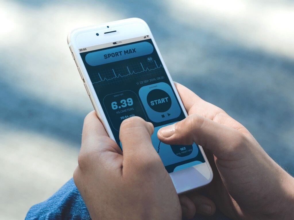 fitness app open to track distance and progress for walking and weight loss.