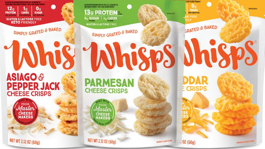 Best keto snacks: Three flavors of Whisps cheese crisps