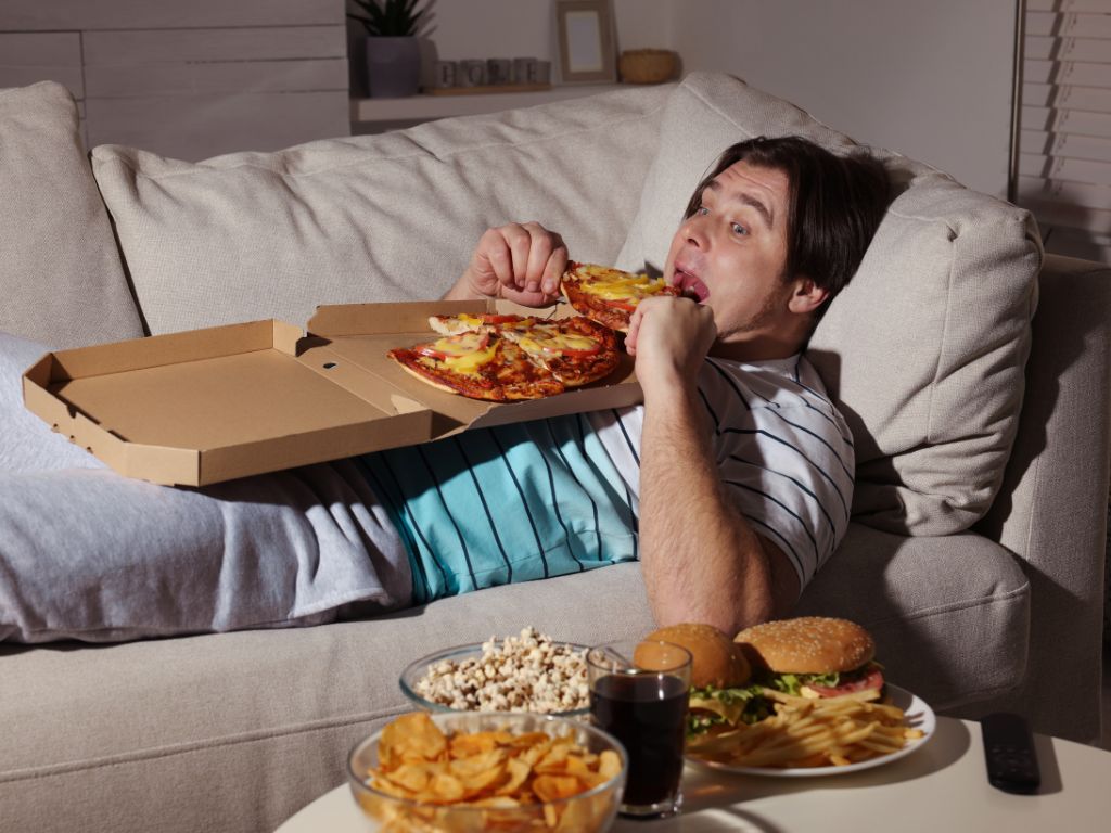a man with binge eating disorder
