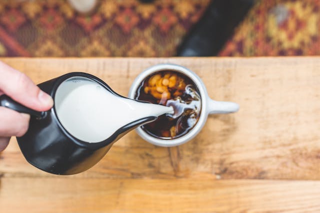 salt, cinnamon, nutmeg, cardamom, artificial sweeteners, stevia, monkfruit are thing you can put in your coffee